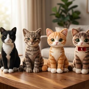 4 in 1 Deal | Realistic Amigurumi Cat Pattern Bundle: 4 Styles - 4 PDF Guides