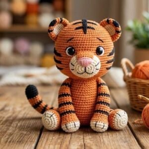 Amigurumi Tiger Crochet, Beginner Friendly Toy Pattern PDF , Animal Plush