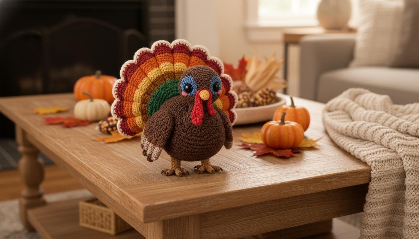 Autumn Harvest Amigurumi Turkey crochet pdf guide
