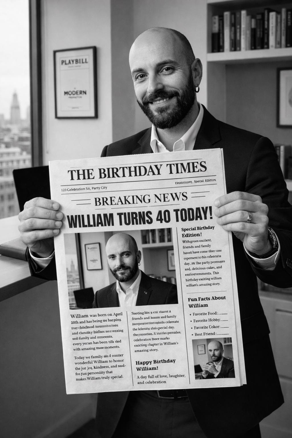Business Success Newspaper Canva Template, Editable Invitation (Digital Download) |Beginner Friendly Template