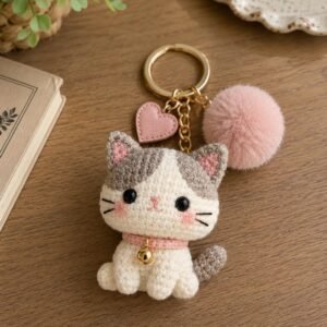 Cat keychain crochet pdf guide