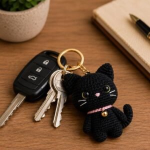 cat keychain crochet pdf guide