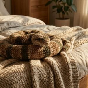 Coiled Striped Snake Crochet Pattern PDF, Cute Amigurumi Plush Doll, Realistic Snake Plush, Crochet Animal Pattern, Digital Download