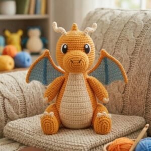 Crochet Dragon Pattern PDF | Amigurumi Plush Toy (Beginner Friendly)