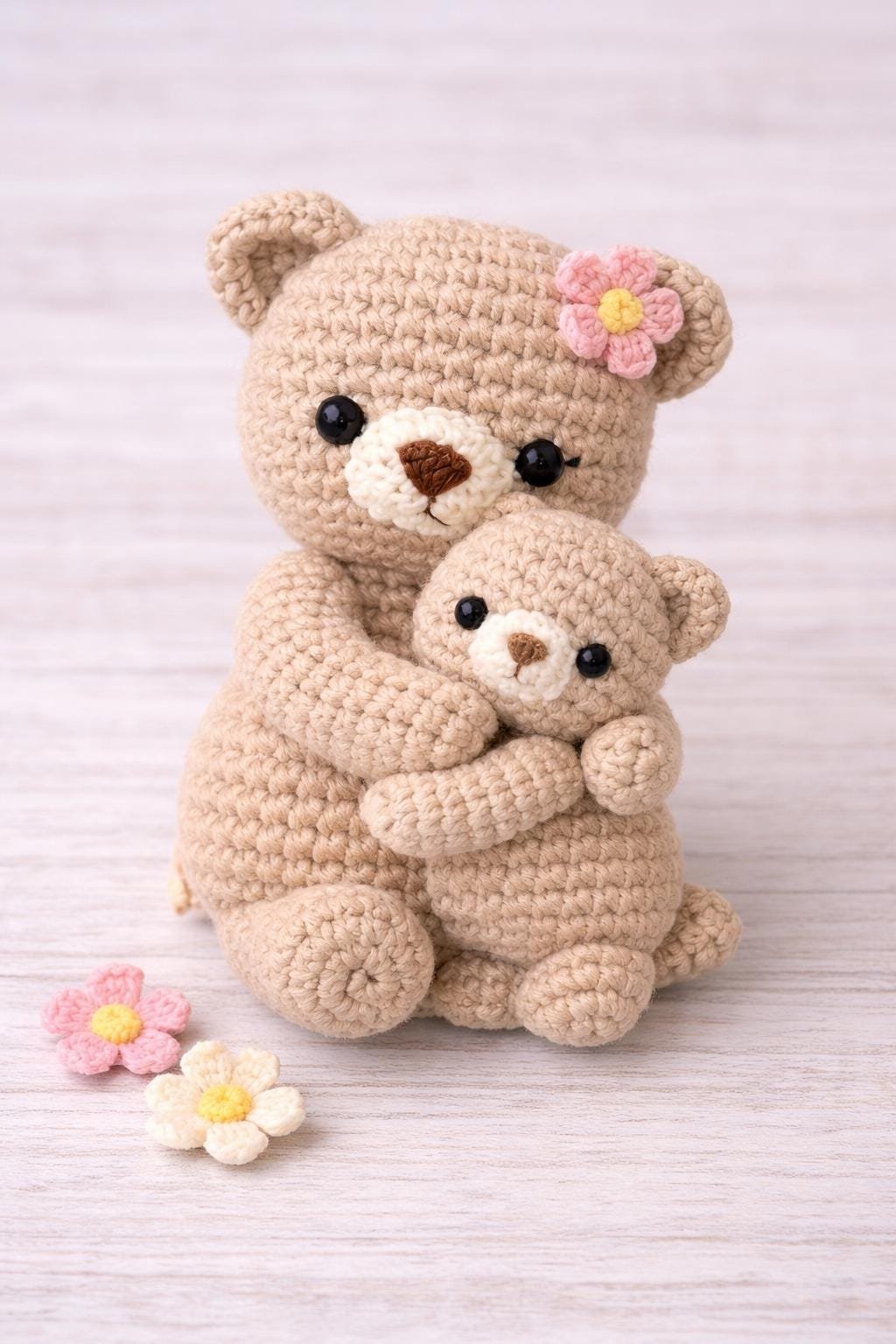 Crochet Mommy & Baby Bear Pattern | Beginner Friendly PDF Guide (Digital Download)