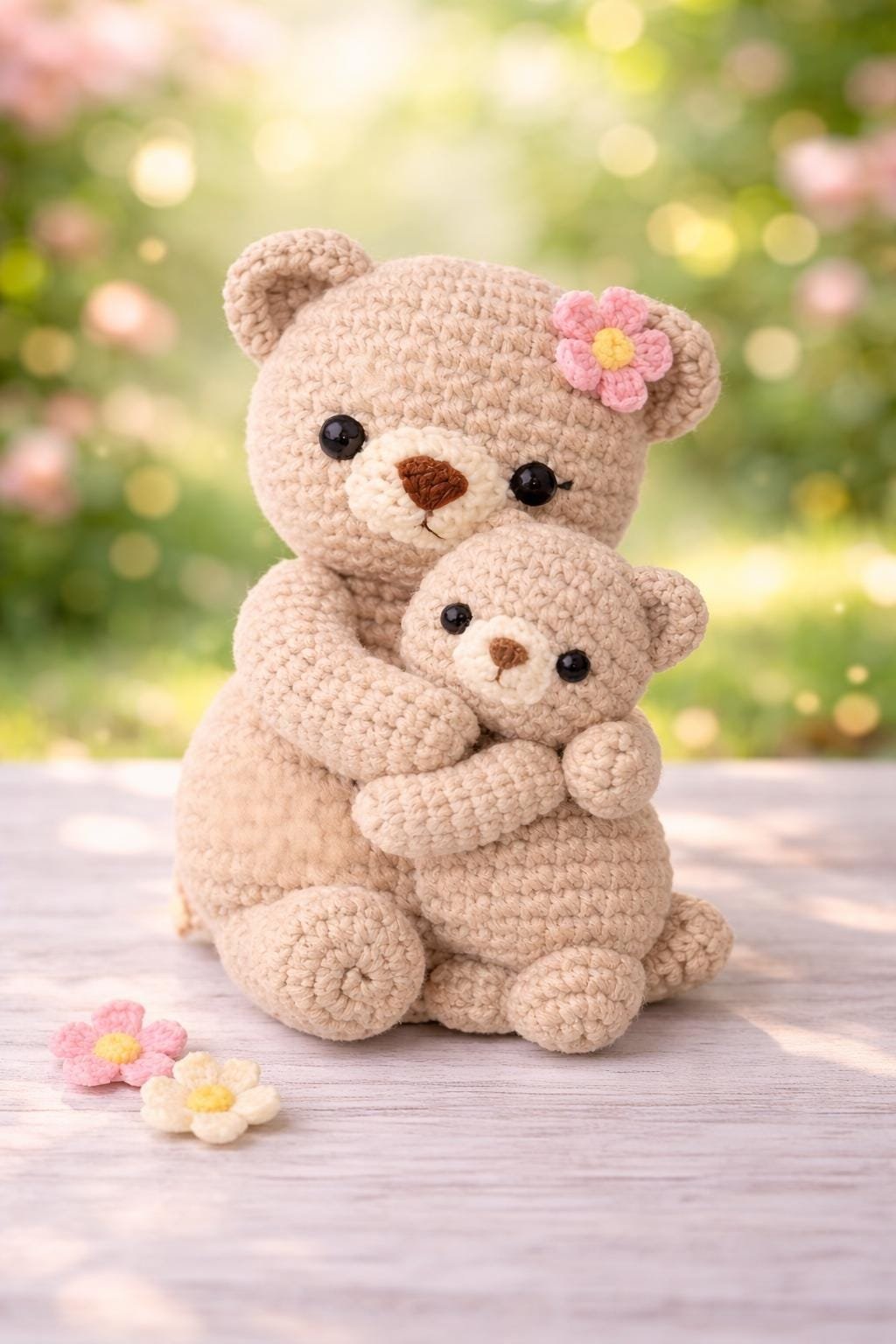 Crochet Mommy & Baby Bear Pattern | Beginner Friendly PDF Guide (Digital Download)