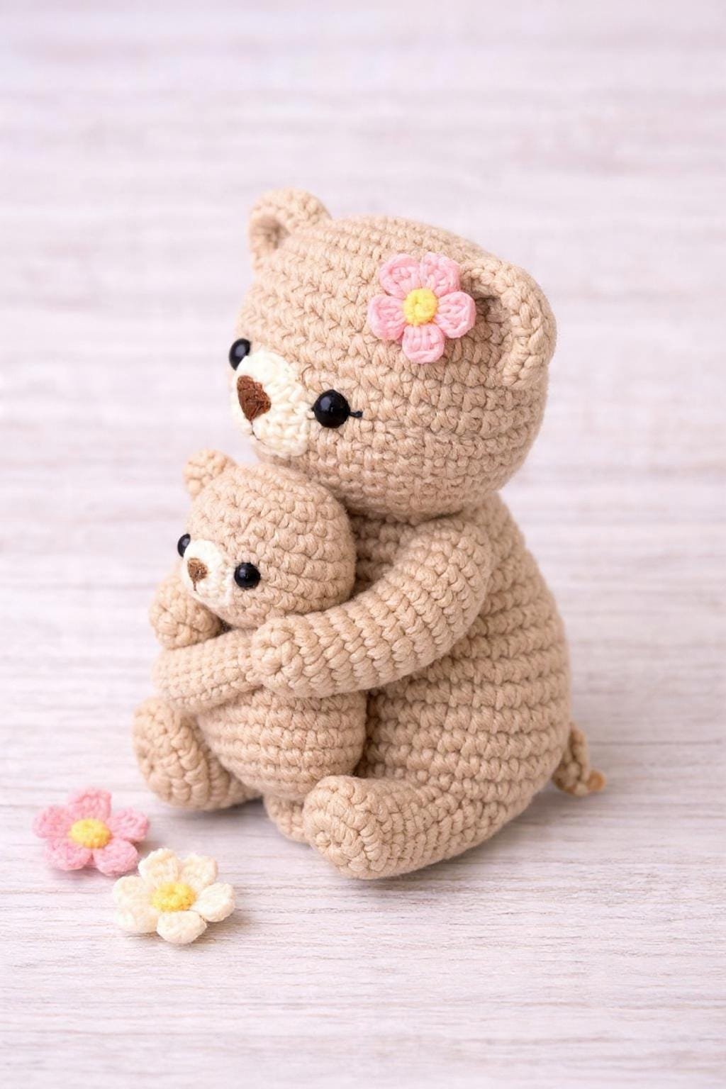 Crochet Mommy & Baby Bear Pattern | Beginner Friendly PDF Guide (Digital Download)
