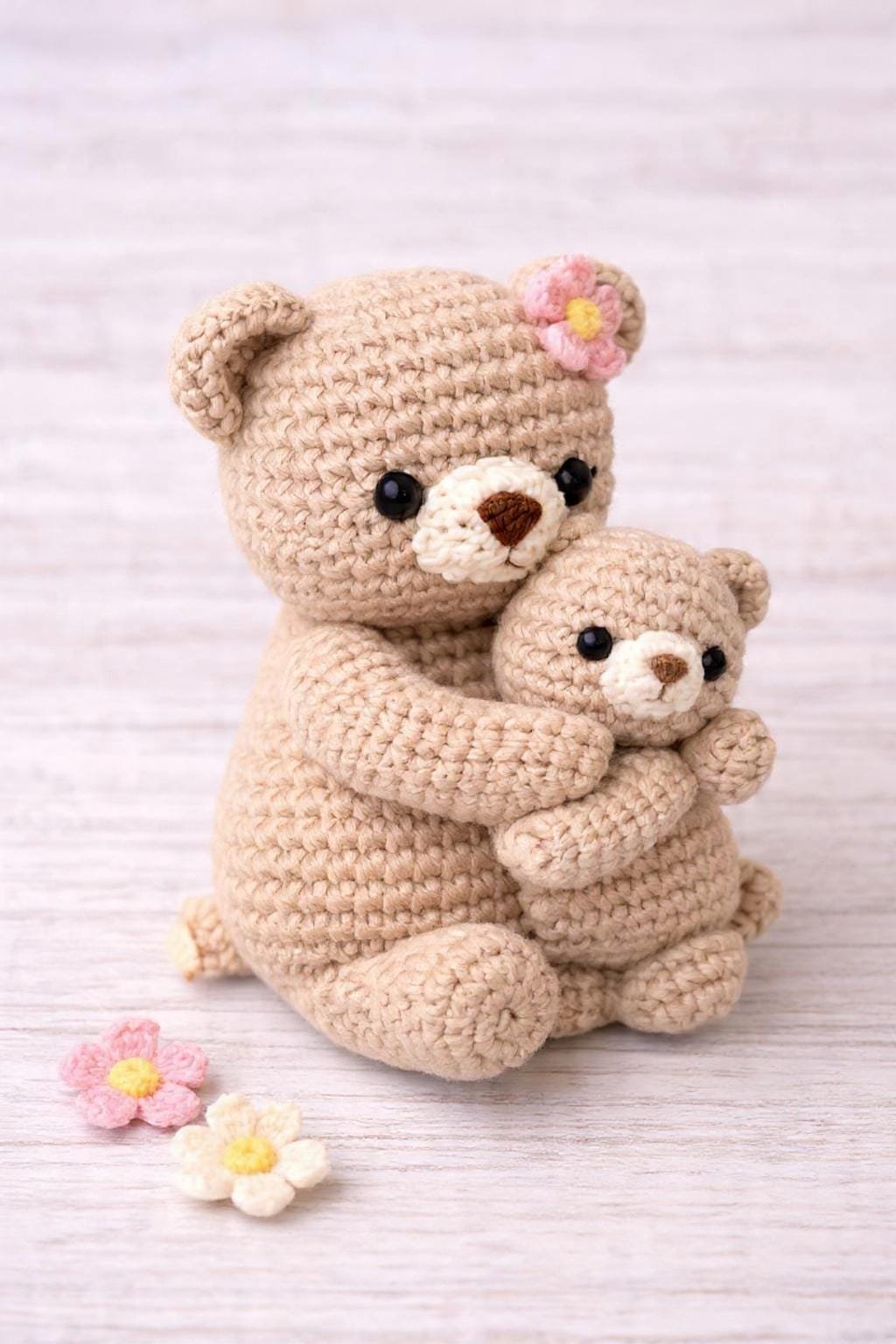 Crochet Mommy & Baby Bear Pattern | Beginner Friendly PDF Guide (Digital Download)