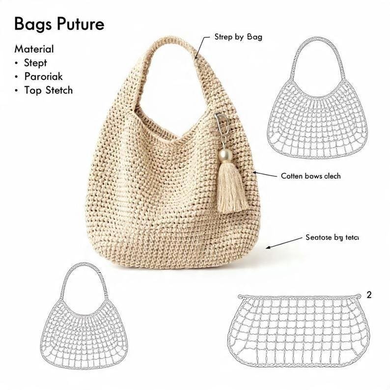 Crochet Shoulder Bag Pattern – Beginner Friendly PDF Guide