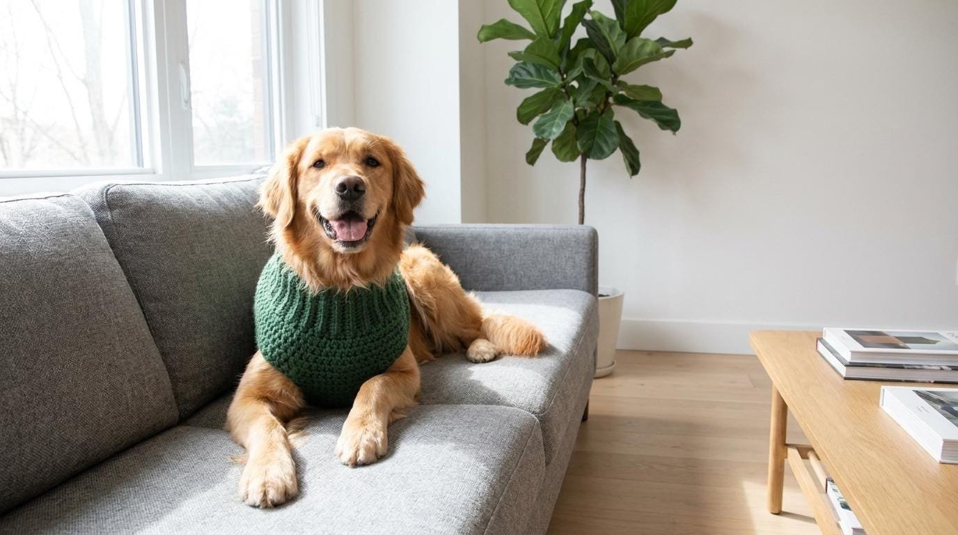 Customizable Crochet Dog Sweater Pattern – Beginner Friendly Pet Vest (PDF Download)