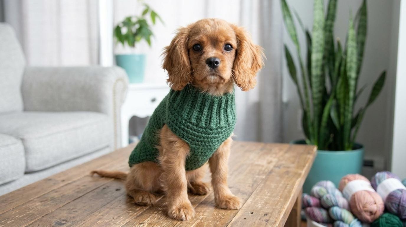 Customizable Crochet Dog Sweater Pattern – Beginner Friendly Pet Vest (PDF Download)