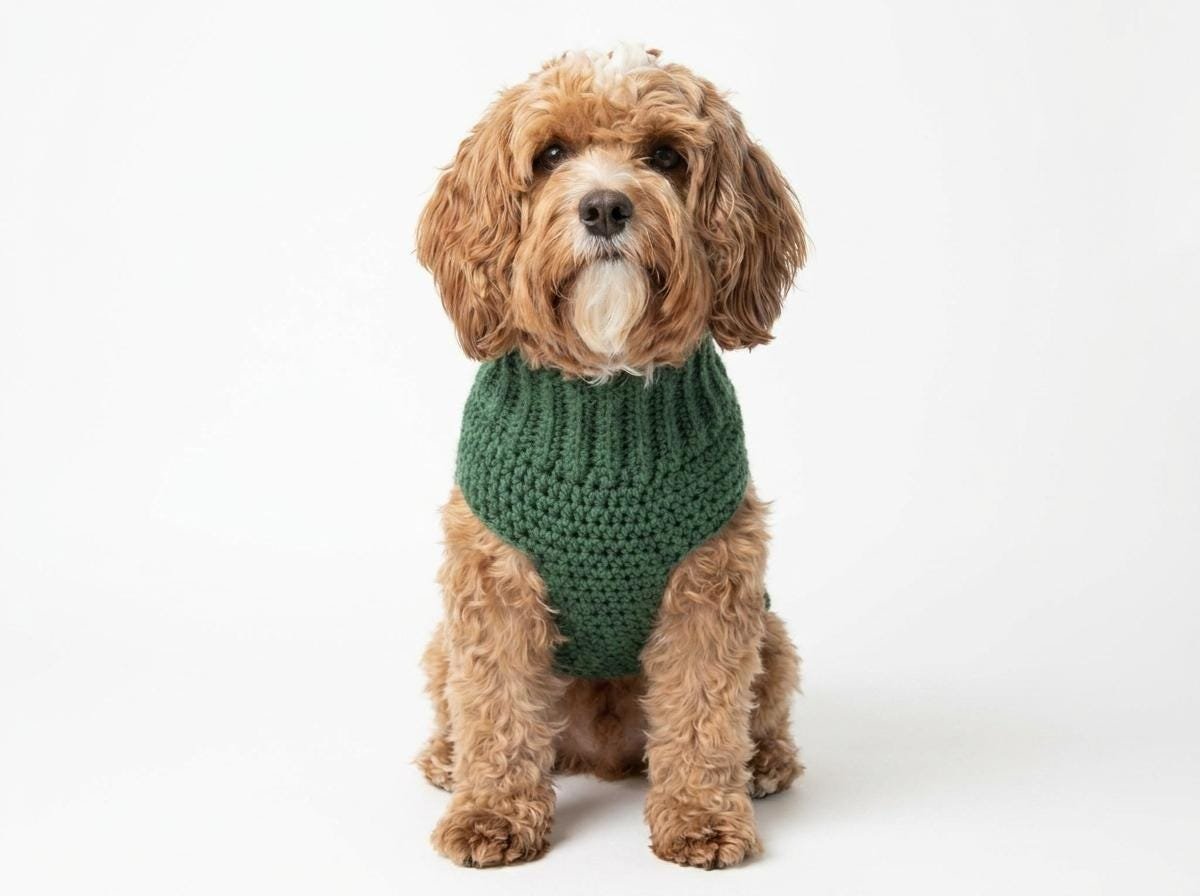 Customizable Crochet Dog Sweater Pattern – Beginner Friendly Pet Vest (PDF Download)