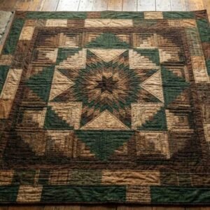 Earth & Timber Medallion Quilt Pattern | Rustic Star Patchwork (Digital Download)