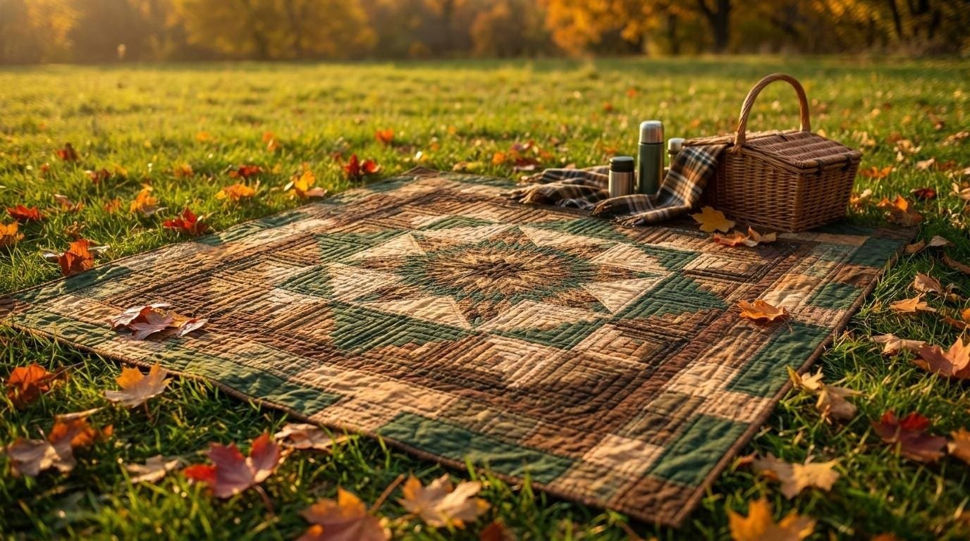 Earth & Timber Medallion Quilt Pattern | Rustic Star Patchwork (Digital Download)