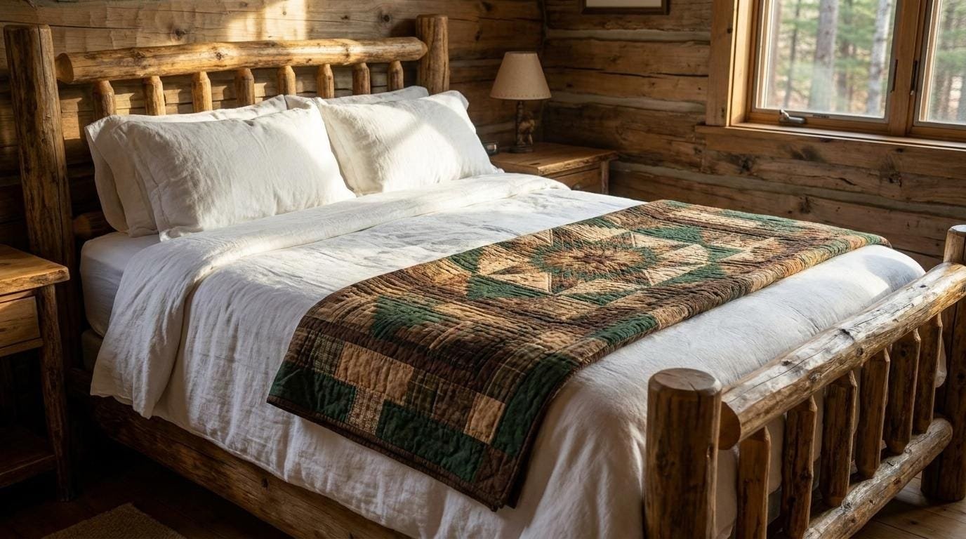 Earth & Timber Medallion Quilt Pattern | Rustic Star Patchwork (Digital Download)