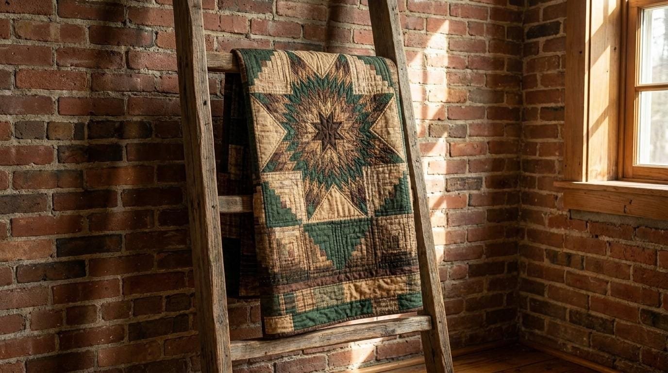 Earth & Timber Medallion Quilt Pattern | Rustic Star Patchwork (Digital Download)
