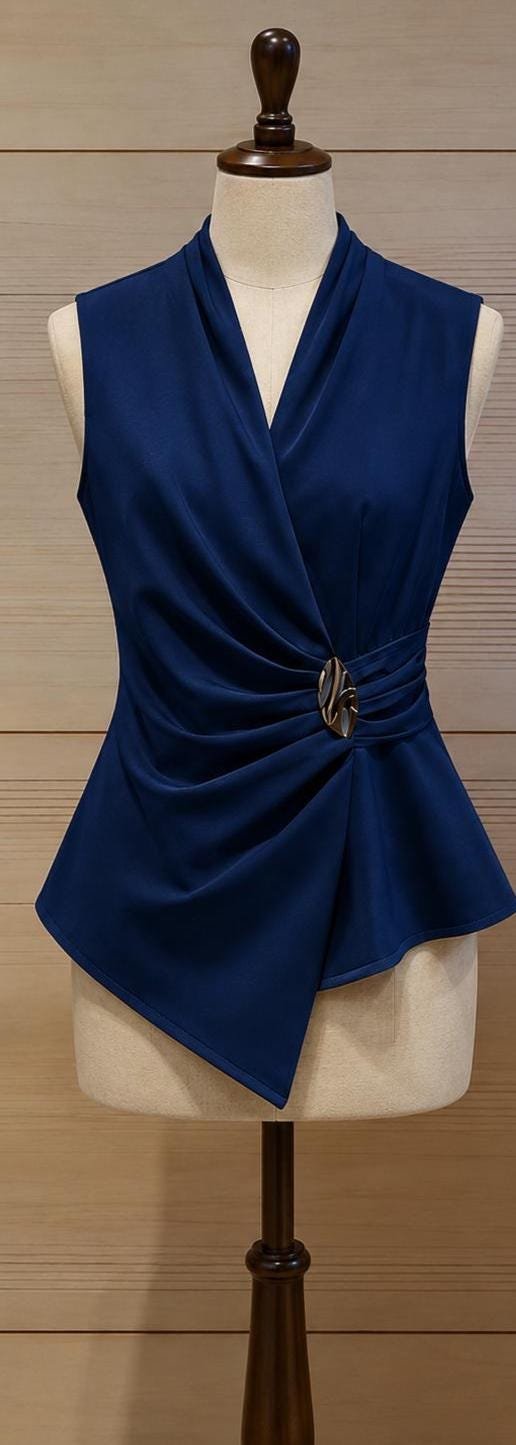 Elegant Draped Wrap Top Sewing Pattern PDF Guide