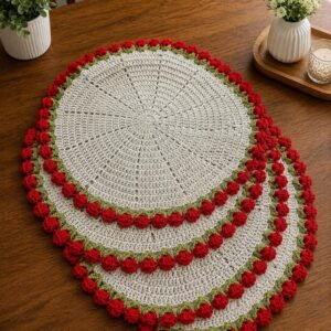 flower Round mat crochet pdf guide