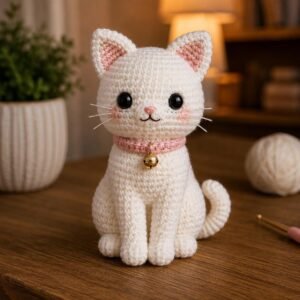 Kawaii Sitting Cat crochet pdf guide