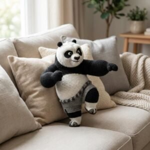 Kung Fu Panda Crochet Pattern, Martial Arts Amigurumi Plush Tutorial (PDF)