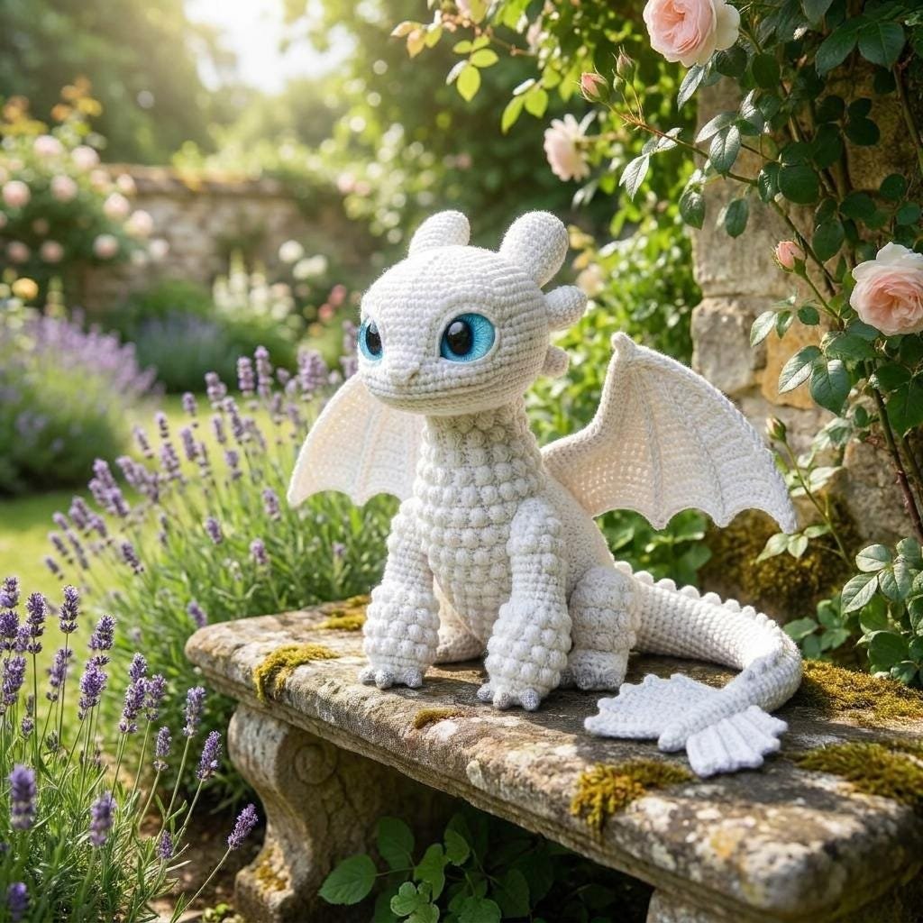 Light Fury Dragon Amigurumi Dragon | Beginner Friendly PDF Guide