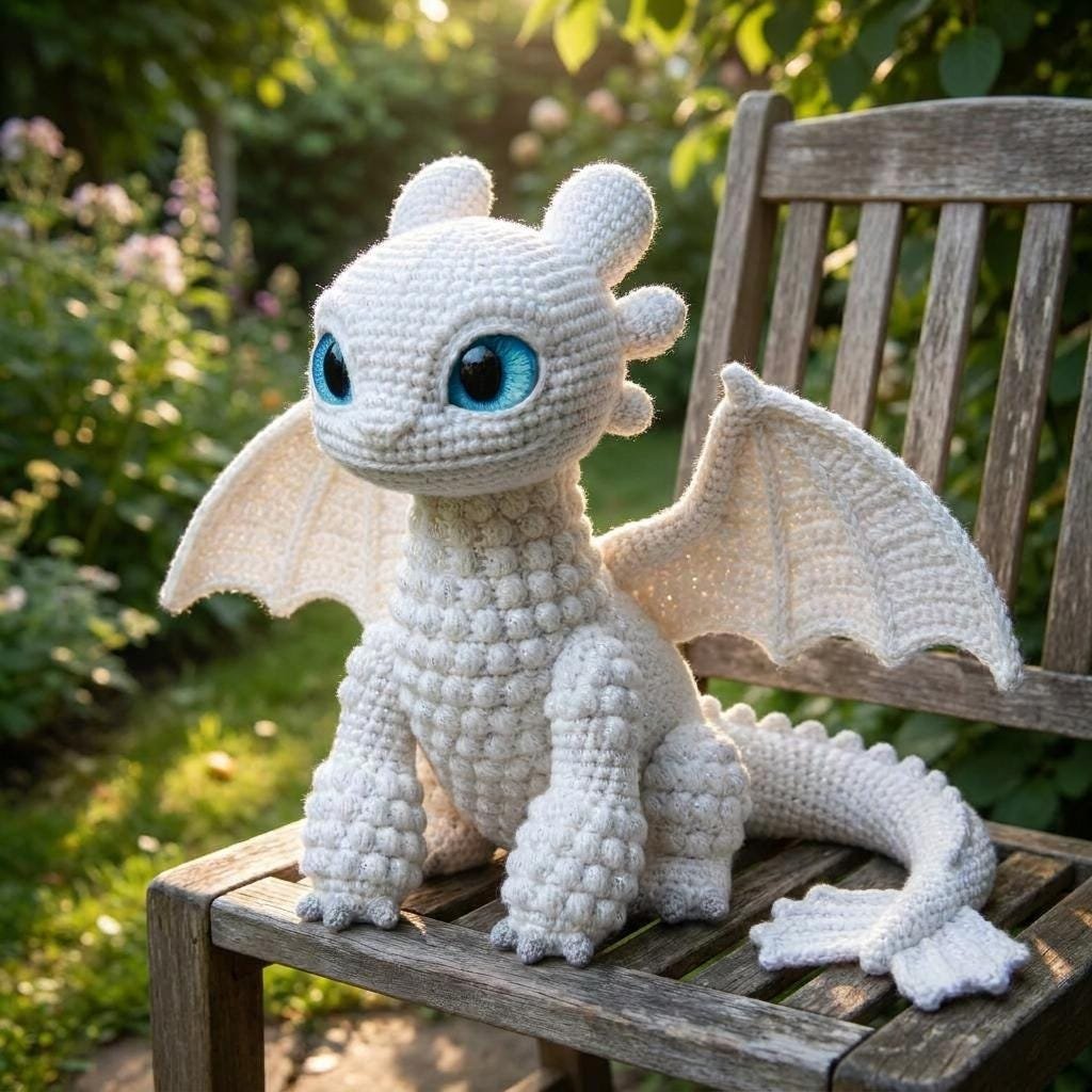 Light Fury Dragon Amigurumi Dragon | Beginner Friendly PDF Guide
