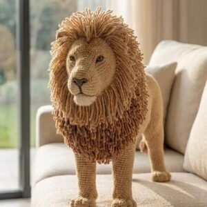 Majestic Mane: Realistic Standing Crochet Lion Amigurumi PDF Guide