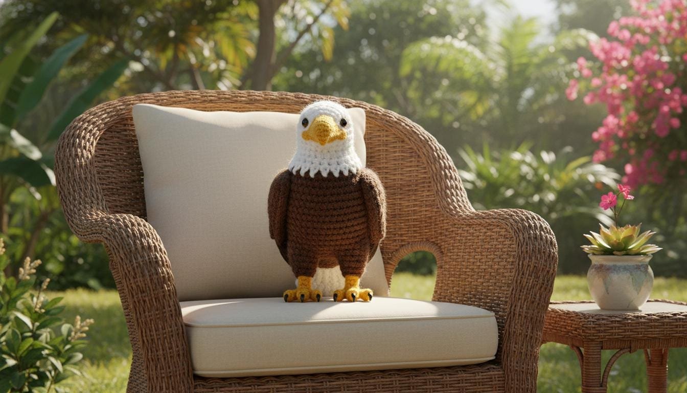 Majestic Raptor: Realistic Crochet Bald Eagle Amigurumi PDF Guide
