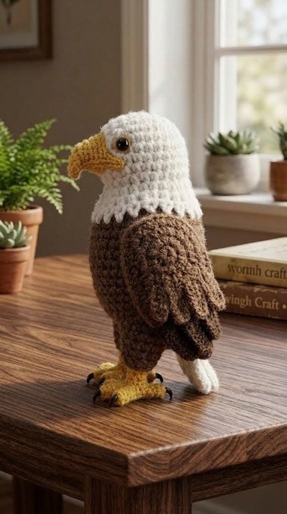 Majestic Raptor: Realistic Crochet Bald Eagle Amigurumi PDF Guide