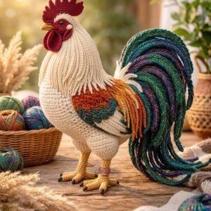 Majestic Rooster Amigurumi Crochet Guide - PDF Guide