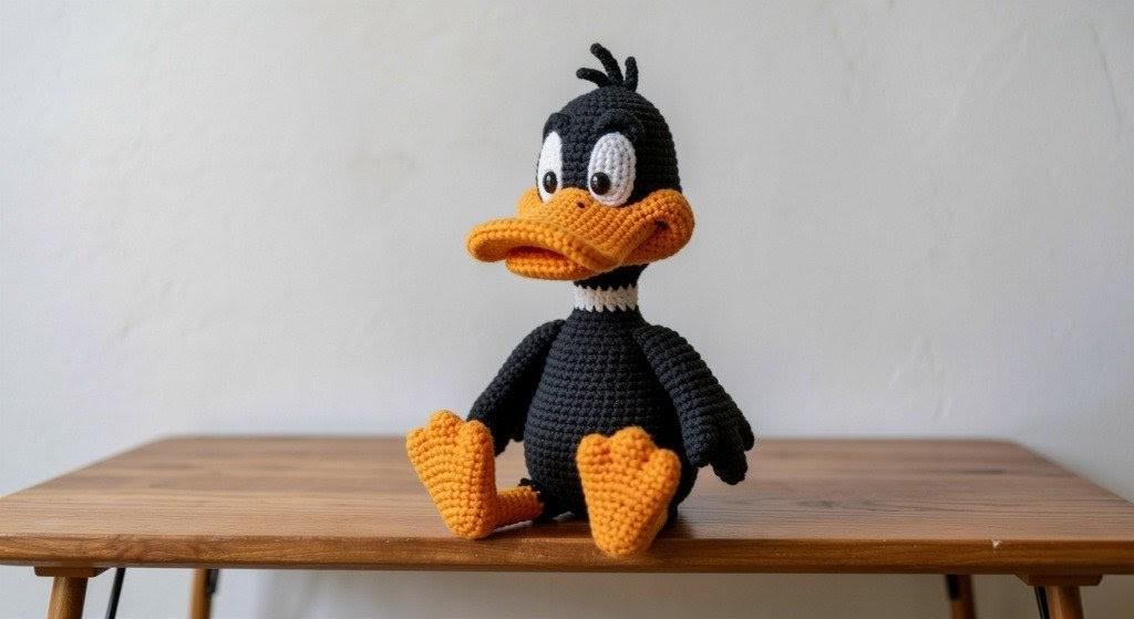 Midnight Duckling: A Charming Cartoon Duck Amigurumi Crochet Pattern PDF Guide