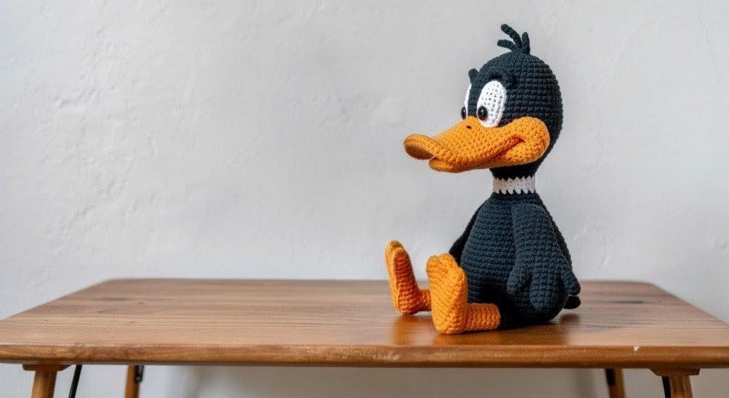 Midnight Duckling: A Charming Cartoon Duck Amigurumi Crochet Pattern PDF Guide
