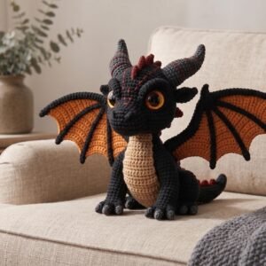 Midnight Ember Amigurumi Dragon crochet pdf guide
