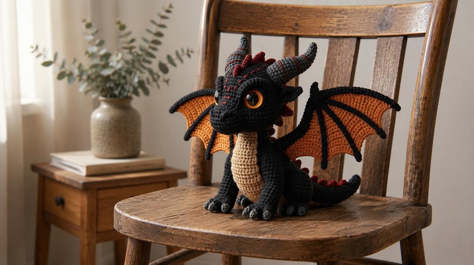 Midnight Ember Amigurumi Dragon crochet pdf guide