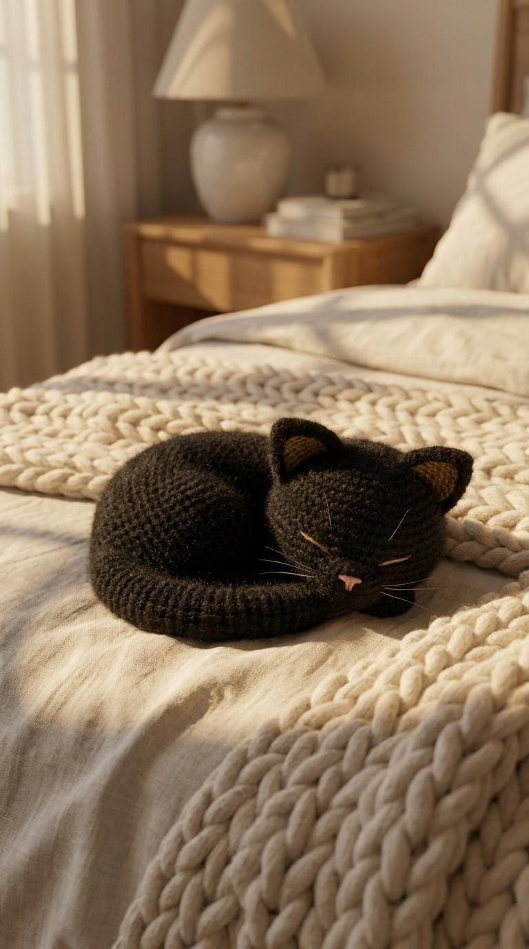 Midnight Slumber Curled Cat Amigurumi PDF GUIDE