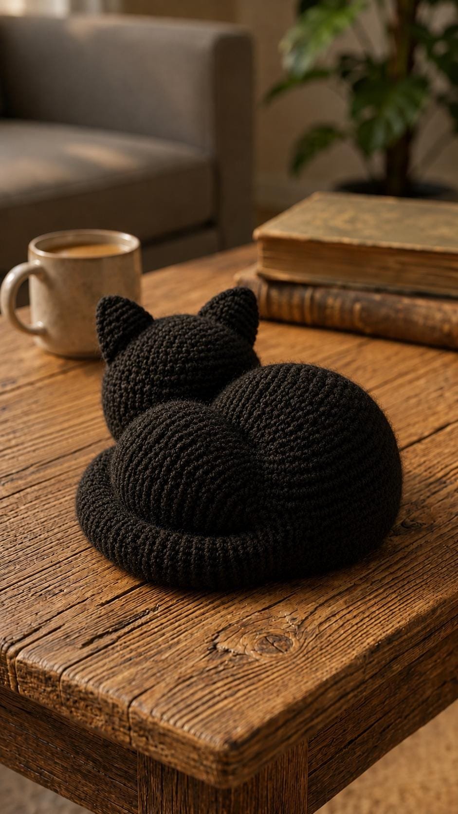 Midnight Slumber Curled Cat Amigurumi PDF GUIDE