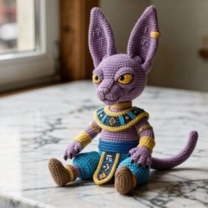 Mystical Purple Long-Eared Sprite Crochet Pattern: The Azure & Gold Ancient Warrior PDF Guide