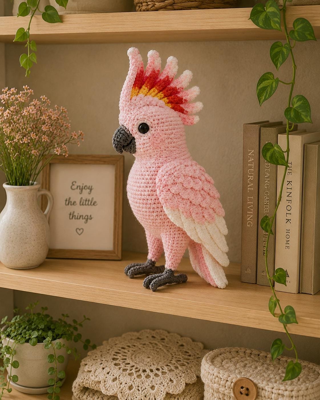 Pink Cockatoo crochet pdf guide