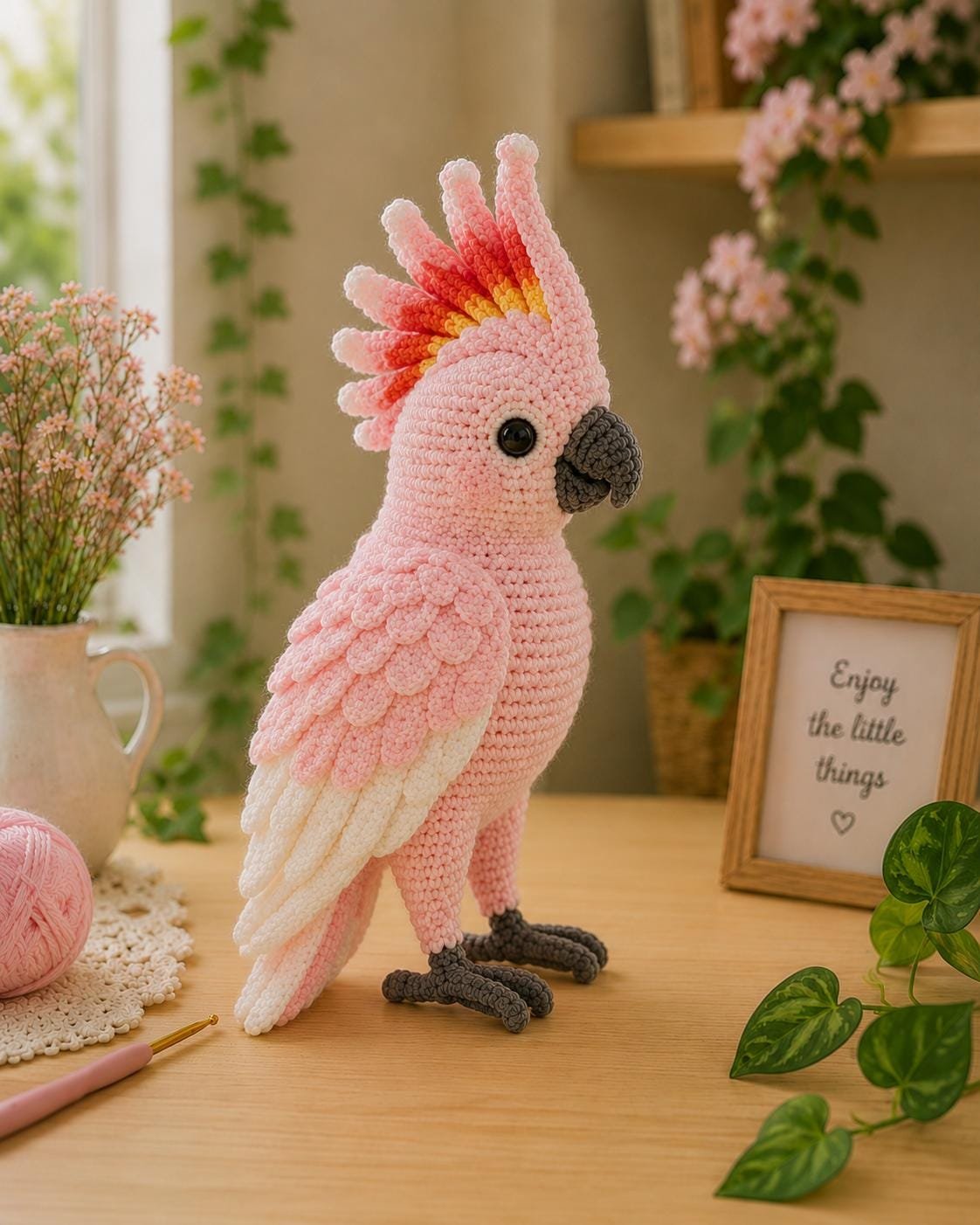 Pink Cockatoo crochet pdf guide