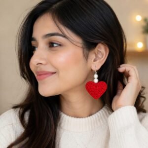 Puffy Heart Earring crochet pdf guide