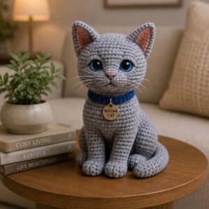 Realistic cat crochet pdf guide