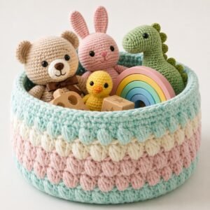 realistic crochet basket pdf guide