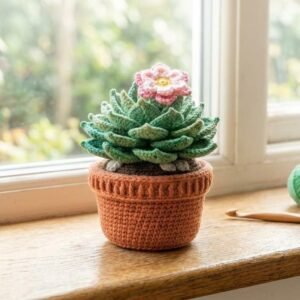 Realistic Crochet Succulent Pot PDF Guide