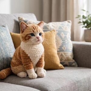 Realistic cute cat crochet pdf guide