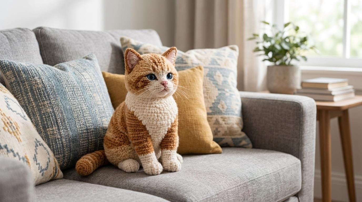 Realistic cute cat crochet pdf guide