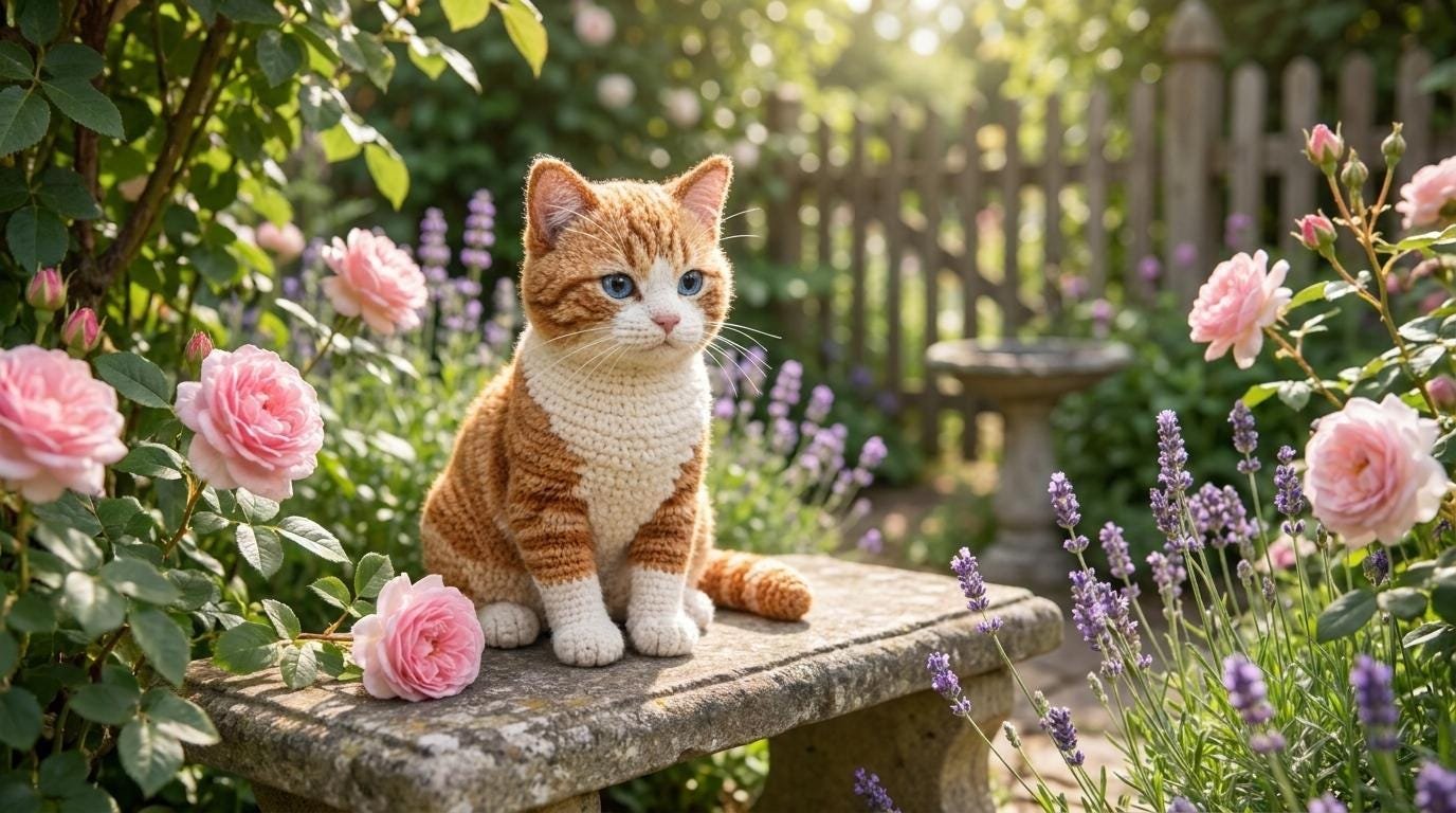Realistic cute cat crochet pdf guide