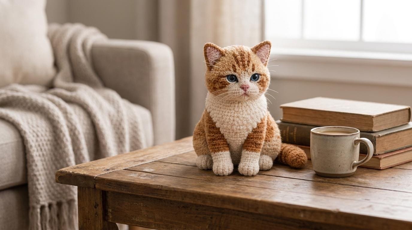 Realistic cute cat crochet pdf guide