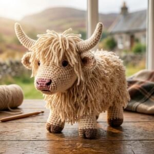 Realistic Fluffy Highland Cow Amigurumi PDF GUIDE