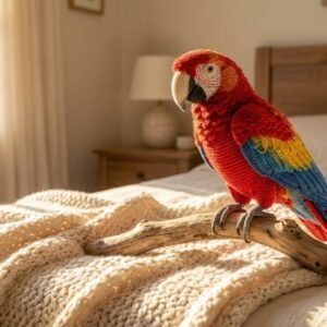 Realistic Macaw Parrot Crochet Pattern, Amigurumi Bird Tutorial (PDF Download)