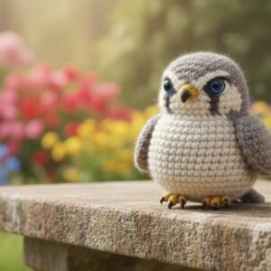 Realistic Perched Owl Crochet Pattern: Woodland Amigurumi Decor (PDF Download)